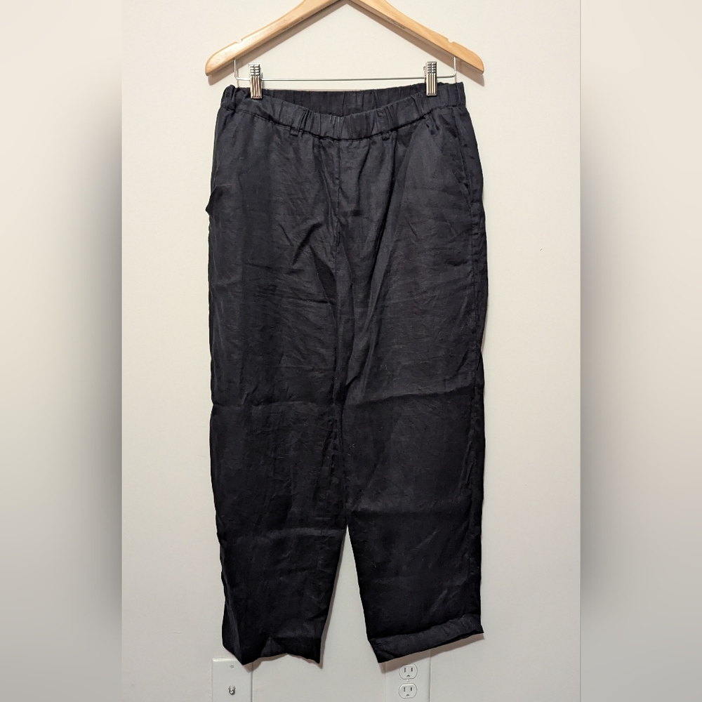 Womens Black Linen Pants